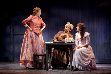 Terry Burrell as Julie, Delores King Williams as Queenie, and Stephanie Waters as Magnolia in Signature Theatre’s production of Show Boat